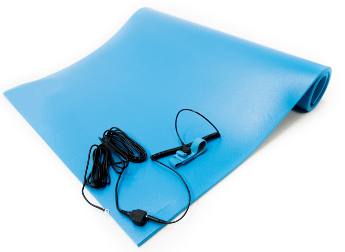 ESD Cushion Mat Kit - 2.5 feet x 3 feet - Blue Color - Made in USA