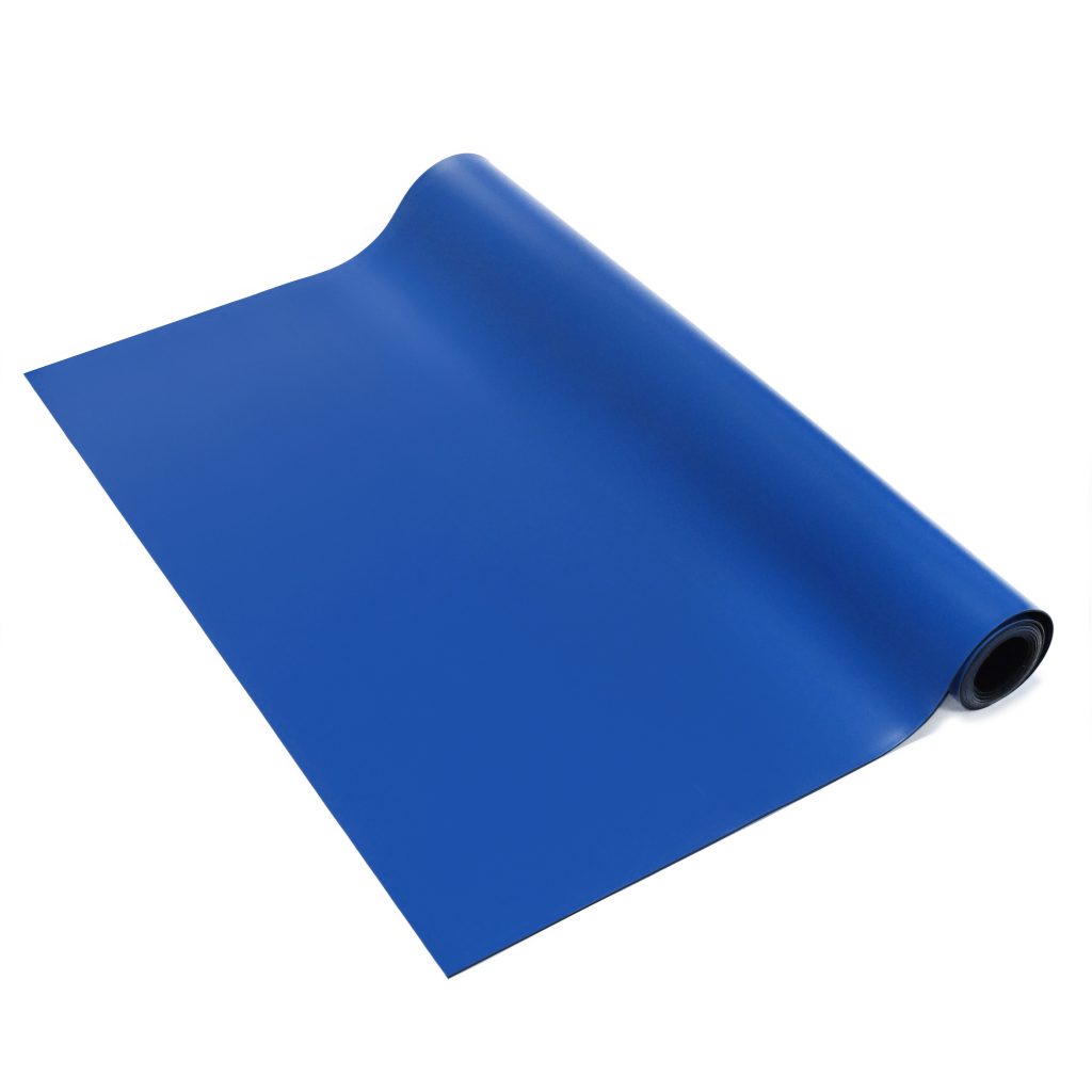 ESD Soldering Rubber Mats - 2 feet x 50 feet - Blue Color