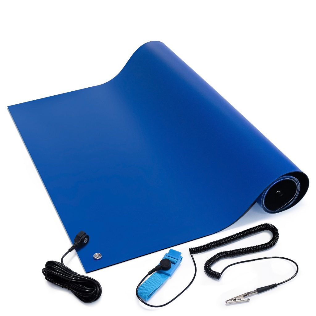 ESD Soldering Rubber Mat Kit - 2 feet x 5 feet - Blue Color